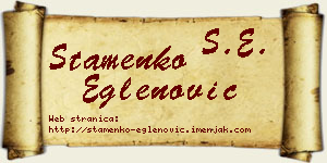 Stamenko Eglenović vizit kartica